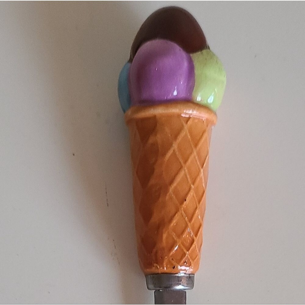 vintage ice cream sundae old fashioned fountain metal spoon